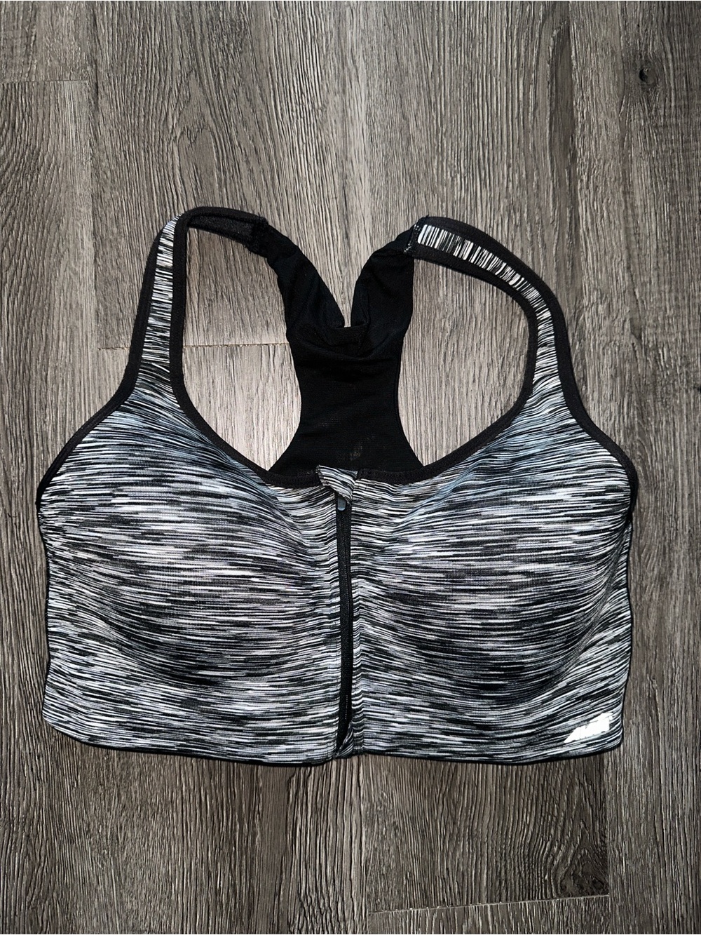 Avia Space-Dye Front-Zip Sports Bra